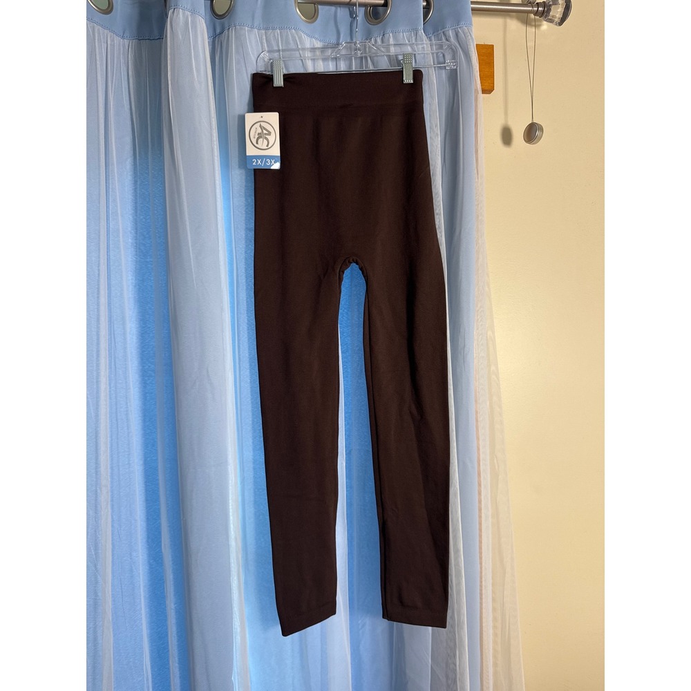 Active Club Leggings Womens 2X/3X HM3106PKE Brown Fleece Lined NWT